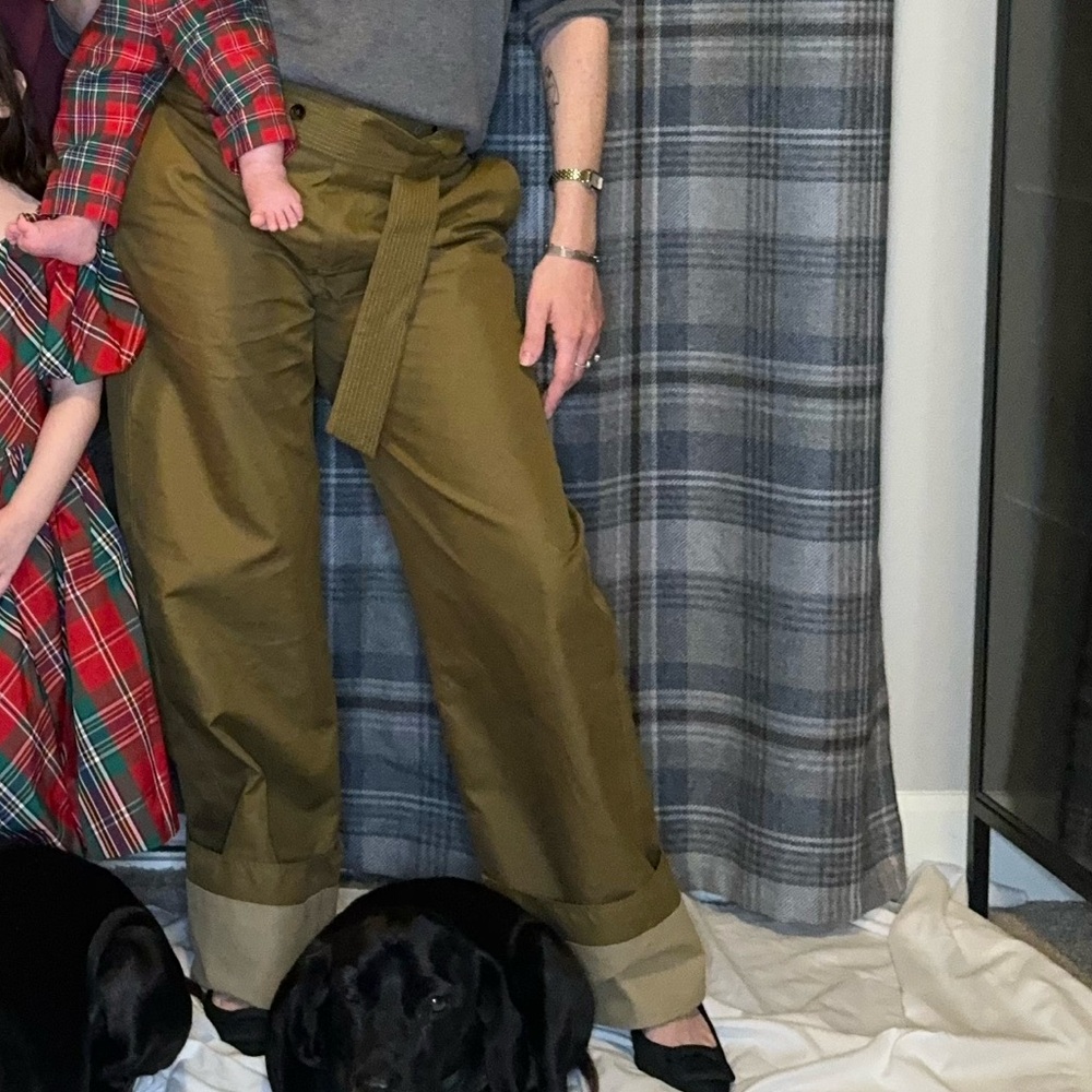 Zara Khaki Trousers with Belt